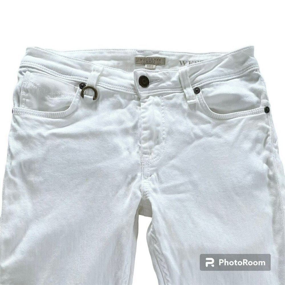 BURBERRY BRIT Women's Sz 29  Westbourne Skinny Crop Pants in White - Picture 3 of 12
